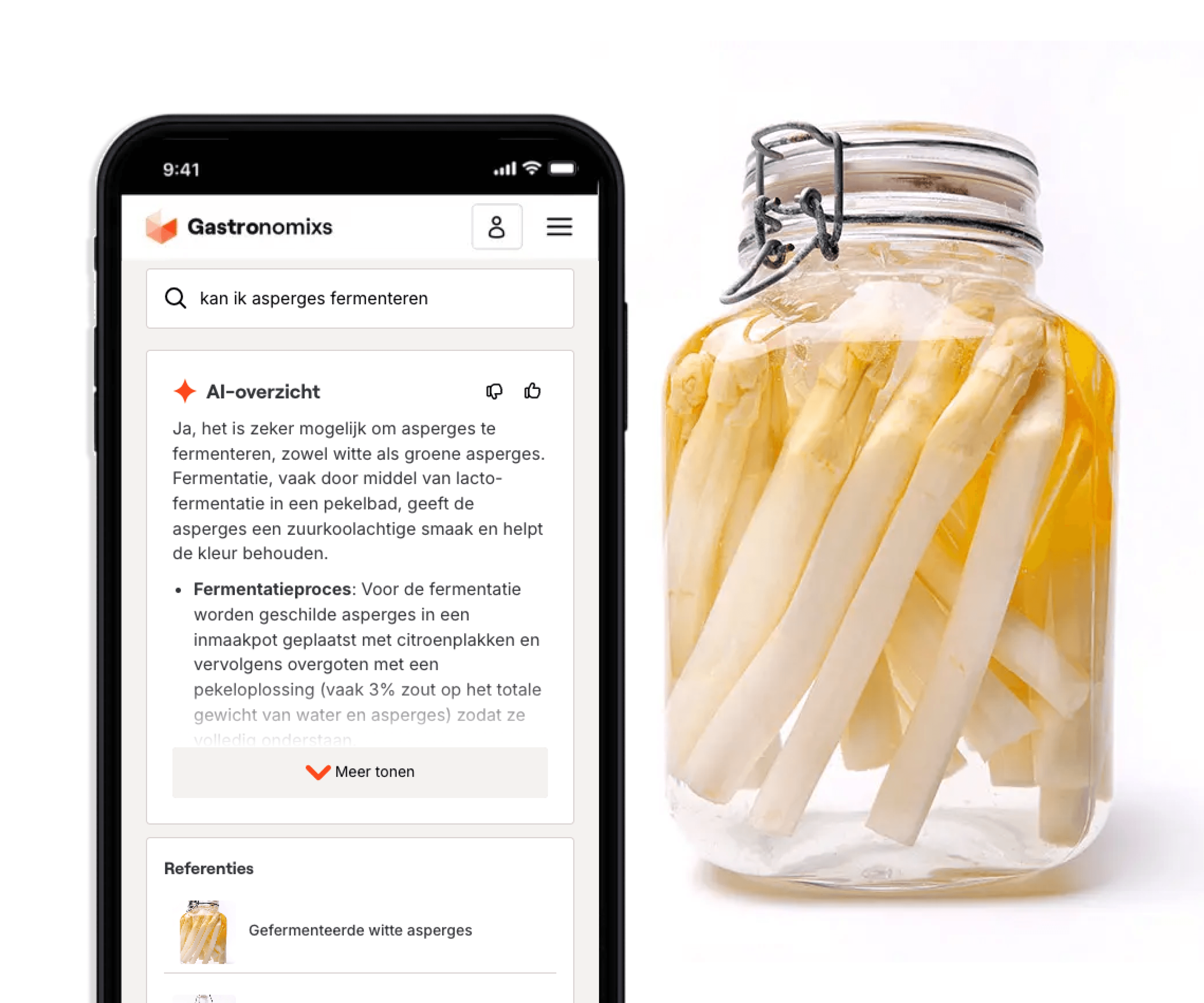 Stel je culinaire vraag in de zoekbalk