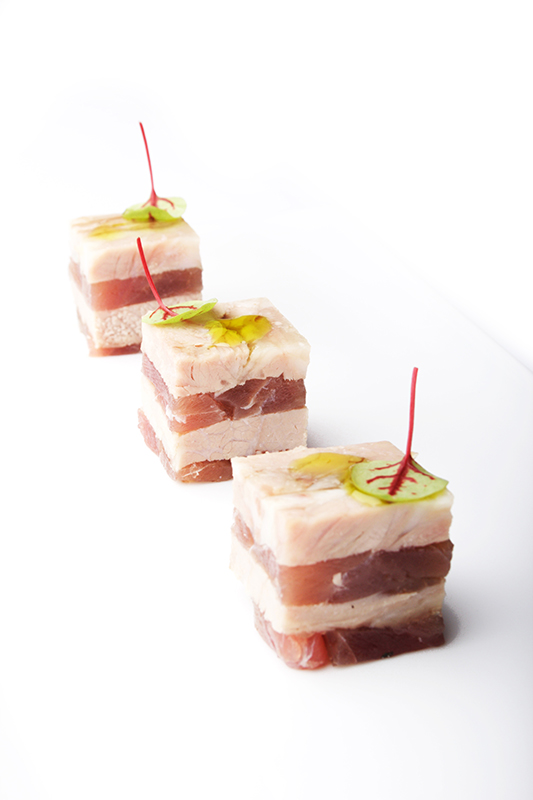 Terrine van kalf en tonijn met zure bommengelei recept