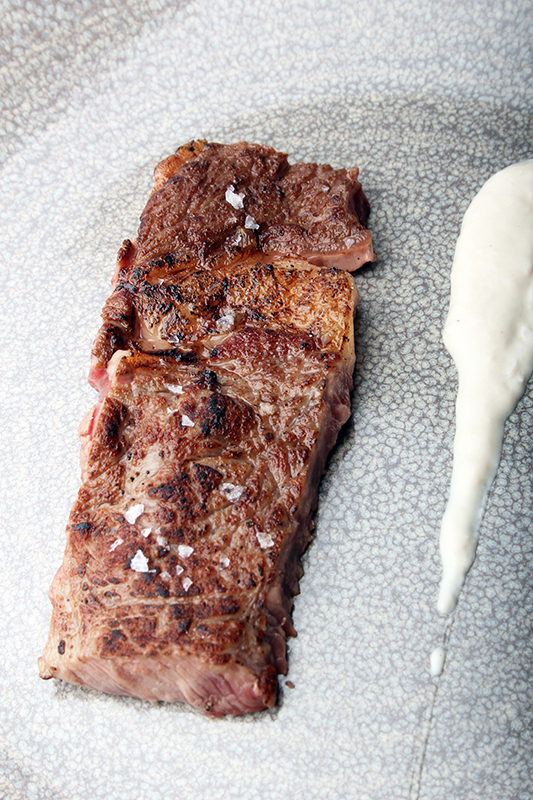 Thinly Sliced And Charred Ribeye With Shallot Mayonnaise | Gastronomixs