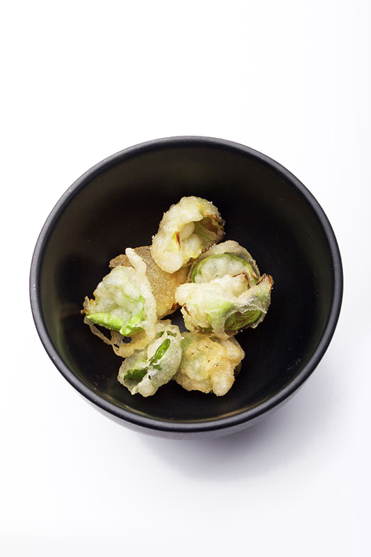Brussels sprout leaves tempura Gastronomixs